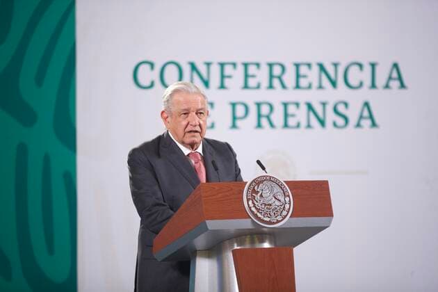 Mexican President Lopez Obrador Meets With Media MEXICO CITY, MEXICO - SEPTEMBER 8: Mexico™s President Andres Manuel Lopez Obrador talks for Mexican media during his daily press conference at National Palace on September 8, 2021 in Mexico City, Mexico. (Photo by Julian Lopez Eyepix Group) Copyright: xJulianxLopezx EYEPIXGROUP_JL_08092021_14273