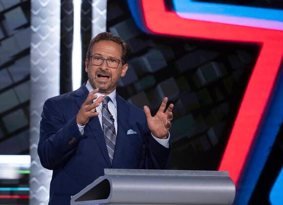 September 8, 2021, Gatineau, QC, Canada: Bloc leader Yves-Francois Blanchet speaks during the federal election French-language leaders debate, Wednesday, September 8, 2021 in Gatineau, Que. Gatineau Canada  - ZUMAc35_ 20210908_zaf_c35_058 Copyright: xJustinxTangx