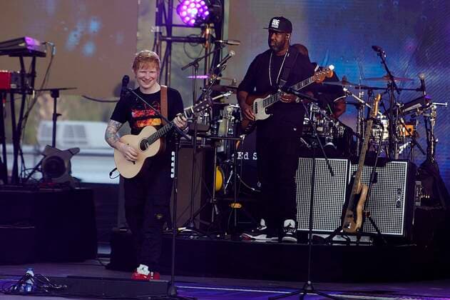 September 9, 2021, Tampa, Florida, USA: Recording artist Ed Sheehan performs on stage at the 2021 NFL Kickoff Experience at Julian B. Lane Riverfront Park on Thursday, Sept. 9, 2021 in Tampa. Tampa USA - ZUMAs70_ 20210909_zan_s70_041 Copyright: xLuisxSantanax