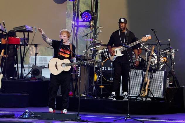 September 9, 2021, Tampa, Florida, USA: Recording artist Ed Sheehan performs on stage at the 2021 NFL Kickoff Experience at Julian B. Lane Riverfront Park on Thursday, Sept. 9, 2021 in Tampa. Tampa USA - ZUMAs70_ 20210909_zan_s70_042 Copyright: xLuisxSantanax