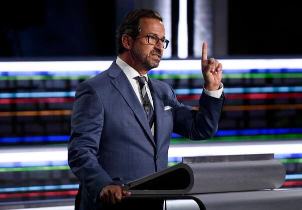 September 9, 2021, Gatineau, PQ, Canada: Bloc Quebecois Leader Yves-Francois Blanchet takes part in the federal election English-language Leaders debate in Gatineau, Que., on Thursday, Sept. 9, 2021. Gatineau Canada  - ZUMAc35_ 20210909_zaf_c35_078 Copyright: xJustinxTangx