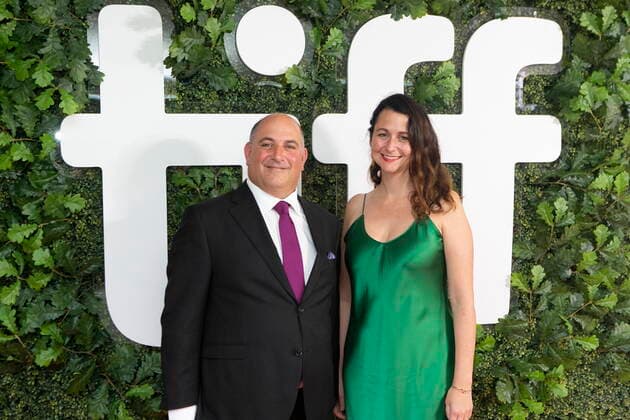 September 10, 2021, Toronto, on, Canada: Producers Tara Woodbury (right) and Paul Barkin walk the red carpet to promote the film Night Raiders in Toronto during the Toronto International Film Festival on Friday, September 10, 2021. Toronto Canada - ZUMAc35_ 20210910_zaf_c35_068 Copyright: xChrisxYoungx