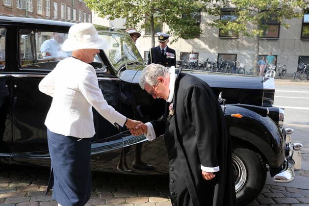 10-09-2021 Denmark Queen Margrethe attend a church concert on the occasion of Holmen s provost and provost of war, Ejgil Bank Olesen™s farewell in Denmark. Â  Copyright: xPPEx