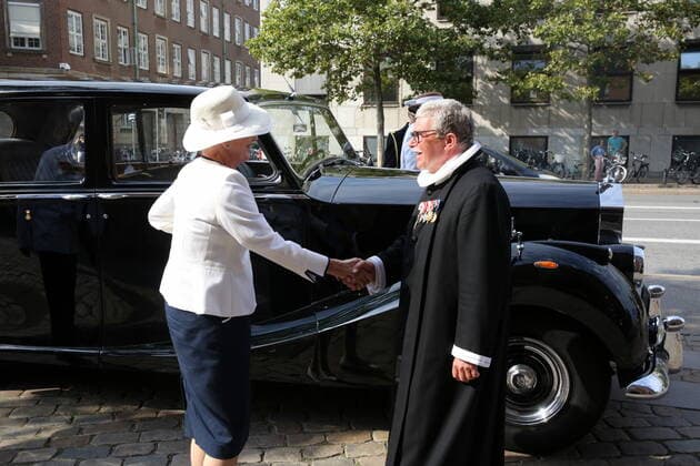 10-09-2021 Denmark Queen Margrethe attend a church concert on the occasion of Holmen s provost and provost of war, Ejgil Bank Olesen™s farewell in Denmark. Â  Copyright: xPPEx