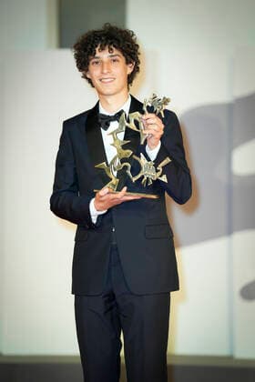 Photo IPP Daniele Cifala™ Venice 10 09 2021 The 78th Venice Film Festival Award Winners Photocall The 78th Venice International Film Festival in the photo Filippo Scotti Italy Photo Press World Copyright  0
