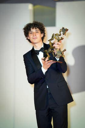 Photo IPP Daniele Cifala™ Venice 10 09 2021 The 78th Venice Film Festival Award Winners Photocall The 78th Venice International Film Festival in the photo Filippo Scotti Italy Photo Press World Copyright  0