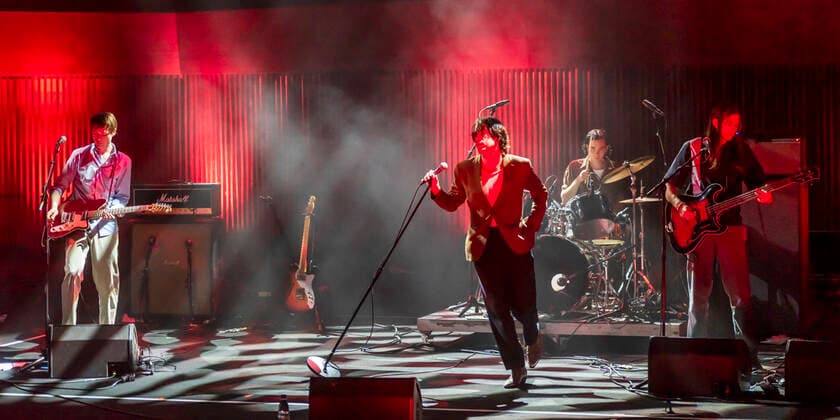 The group Iceage on stage during the P6 BEAT Rocker Concert Hall on Saturday 11 September 2021 For the eighth time, P6 holds the P6 BEAT Rocker Concert Hall, where the best Danish music scene can perform live in the DR Concert Hall The show is also a celebration of P6 BEATs 10th birthday, Copenhagen  Copyright: TorbenxChristensen TorbenxChristensenx COP600 str spdk20210912-030546-L