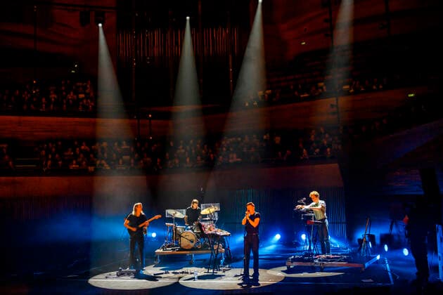 Blaue Blume on stage during the P6 BEAT Rocker Concert Hall on Saturday 11 September 2021 For the eighth time, P6 is holding the radio channel P6 BEAT Rocker Koncerthuset, where the best the Danish music scene can perform playing live in the DR Concert Hall The show is also a celebration of P6 BEATs 10 year birthday Copenhagen  Copyright: TorbenxChristensen TorbenxChristensenx COP600 str spdk20210912-030657-L