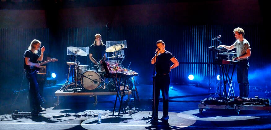 Blaue Blume on stage during the P6 BEAT Rocker Concert Hall on Saturday 11 September 2021 For the eighth time, P6 is holding the radio channel P6 BEAT Rocker Koncerthuset, where the best the Danish music scene can perform playing live in the DR Concert Hall The show is also a celebration of P6 BEATs 10 year birthday Copenhagen  Copyright: TorbenxChristensen TorbenxChristensenx COP600 str spdk20210912-030702-L