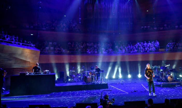 When Saints Go Machine on stage during the P6 BEAT Rocker Concert Hall Saturday, September 11, 2021 For the eighth time, P6 holds the radio channel P6 BEAT Rocker Concert Hall, where the best the Danish music scene can perform live in the DR Concert Hall The show is also a celebration of P6 BEATs 10 years birthday, Copenhagen  Copyright: TorbenxChristensen TorbenxChristensenx COP600 str spdk20210912-030813-L