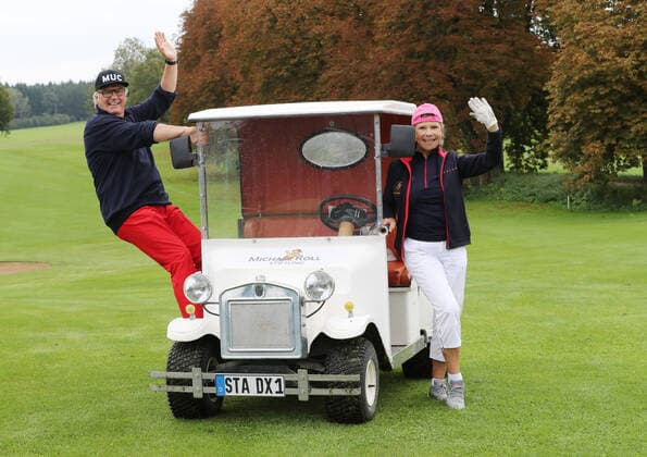 Tabaluga Golf Cup 2021 by Michael Roll For the 27th time Michael Roll organized the Tabaluga Golf Cup for the benefit of his Tabaluga Foundation Marianne and Michael Hartl, Tutzing Bavaria Germany Golfclub Tutzing