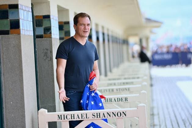 47eme festival du cinema americain de Deauville. Michael Shannon inaugure sa cabine de plage. The 47th Deauville American Film Festival 2021. US actor Michael Shannon unveils a beach cabin marked with his name on the Promenade des Planches during the 47th Deauville US Film Festival in Deauville, western France, on September 8, 2021. 272148 2021-09-11 Shannon, Michael  Copyright: xFranckxCastel MPPx STAR_272148_009