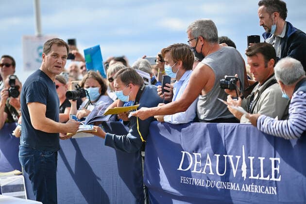 47eme festival du cinema americain de Deauville. Michael Shannon inaugure sa cabine de plage. The 47th Deauville American Film Festival 2021. US actor Michael Shannon unveils a beach cabin marked with his name on the Promenade des Planches during the 47th Deauville US Film Festival in Deauville, western France, on September 8, 2021. 272148 2021-09-11 Shannon, Michael  Copyright: xFranckxCastel MPPx STAR_272148_015