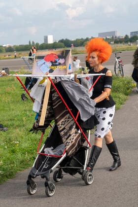 Streetware Cat Walk of the socially economic utopia in the context of the Berlin Fashion Week at Tempelhofer Feld Streetware Cat Walk of the socially economic utopia in the context of the Berlin Fashion Week at Tempelhofer Feld