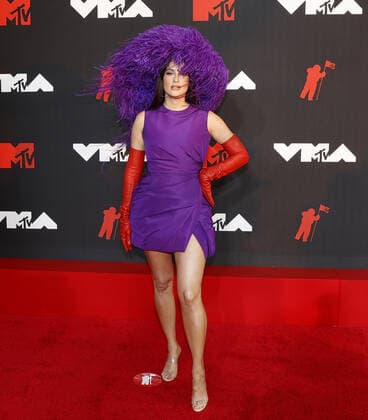 Kacey Musgraves arrives on the red carpet at the 38th annual MTV Video Music Awards at Barclays Center in New York City on Sunday, September 12, 2021.  NYP20210912114 JOHNxANGELILLO