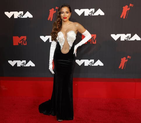 Performer Anitta arrives on the red carpet at the 38th annual MTV Video Music Awards at Barclays Center in New York City on Sunday, September 12, 2021.  NYP20210912116 JOHNxANGELILLO