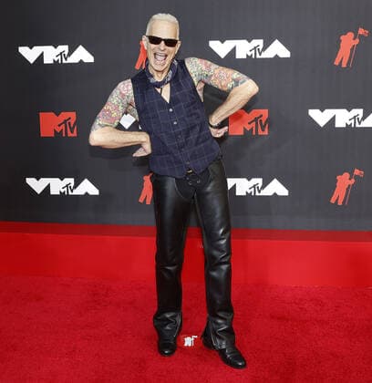 David Lee Roth arrives on the red carpet at the 38th annual MTV Video Music Awards at Barclays Center in New York City on Sunday, September 12, 2021.  NYP20210912120 JOHNxANGELILLO