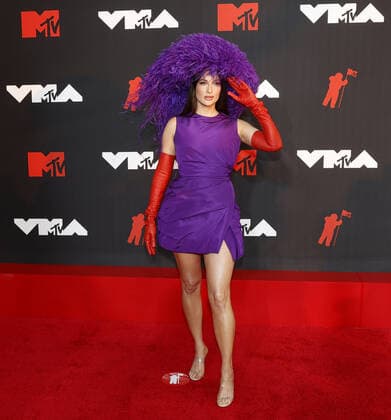 Kacey Musgraves arrives on the red carpet at the 38th annual MTV Video Music Awards at Barclays Center in New York City on Sunday, September 12, 2021.  NYP20210912115 JOHNxANGELILLO