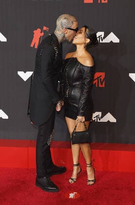June 8, 2017, New York, NY, USA: Travis Barker, Kourtney Kardashian are seen kissing on the red carper at the 2021 MTV Video Music Awards at Barclays Center on September 12, 2021 in the Brooklyn borough of New York City. New York USA - ZUMAs181 20170608_zea_s181_106 Copyright: xImagespacex