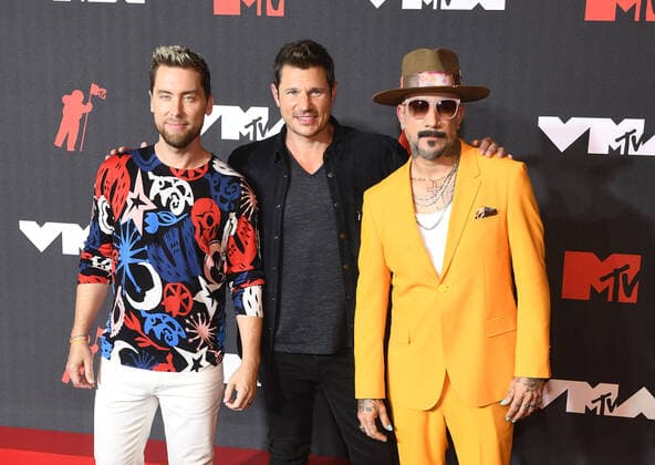 June 8, 2017, New York, NY, USA: Lance Bass, Nick Lachey, AJ McLean attends the 2021 MTV Video Music Awards at Barclays Center on September 12, 2021 in the Brooklyn borough of New York City. New York USA - ZUMAs181 20170608_zea_s181_145 Copyright: xImagespacex