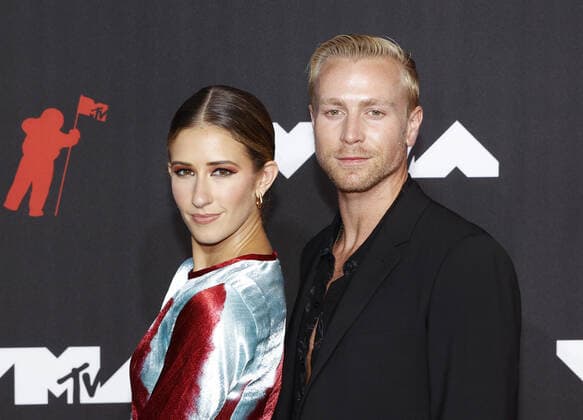Dani Vitale and Scott Myrick arrive on the red carpet at the 38th annual MTV Video Music Awards at Barclays Center in New York City on Sunday, September 12, 2021.  NYP20210912901 JOHNxANGELILLO