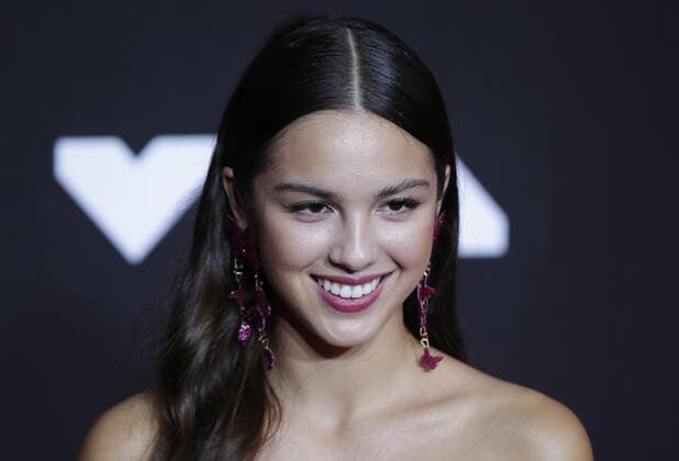 Olivia Rodrigo arrives on the red carpet at the 38th annual MTV Video Music Awards at Barclays Center in New York City on Sunday, September 12, 2021.  NYP20210912903 JOHNxANGELILLO