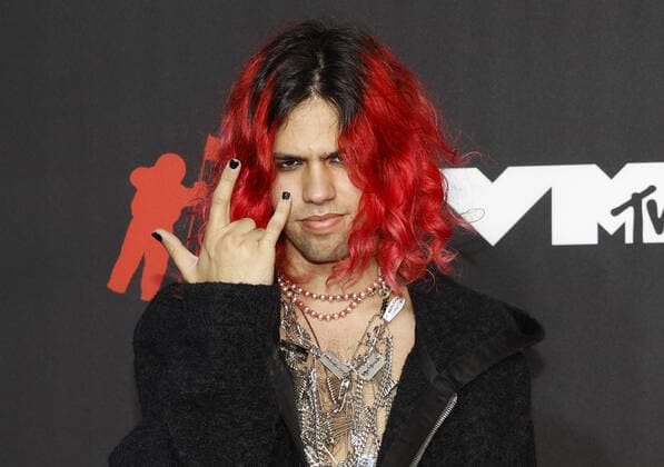 Omer arrives on the red carpet at the 38th annual MTV Video Music Awards at Barclays Center in New York City on Sunday, September 12, 2021.  NYP202109129019 JOHNxANGELILLO