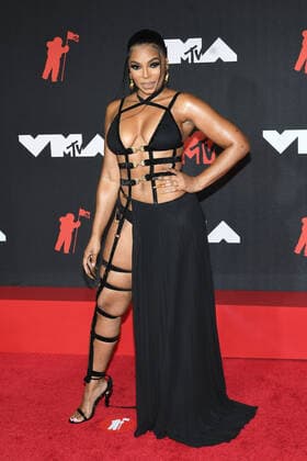 NEW YORK, NY- SEPTEMBER 12: Ashanti at the 2021 MTV Video Music Awards at Barclays Center on September 12, 2021 in Brooklyn, New York City. Copyright: xJohnxPalmerx