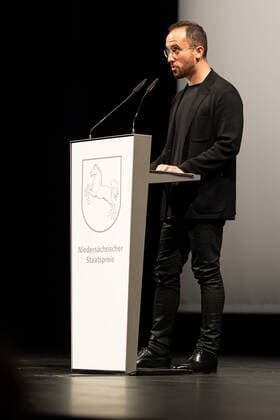 Hanover, Germany 13 September 2021 News 2021 Lower Saxony State Prize 2020 State Opera Hanover 13 09 2021 Igor Levit pianist gives a speech after the award is presented to him The Lower Saxony State Prize is awarded every two years to individuals who have rendered outstanding services to the state of Lower Saxony in various f Copyright: xFotostandx xMattheyx