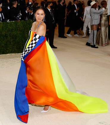 Eva Chen arrives on the red carpet for The Met Gala at The Metropolitan Museum of Art celebrating the opening of In America: A Lexicon of Fashion in New York City on Monday, September 13, 2021.  NYP20210913508 JOHNxANGELILLO