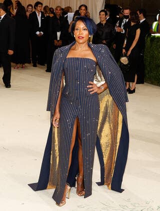 Regina King arrives for The Met Gala at The Metropolitan Museum of Art celebrating the opening of In America: A Lexicon of Fashion in New York City on Monday, September 13, 2021.  NYP20210913586 JOHNxANGELILLO