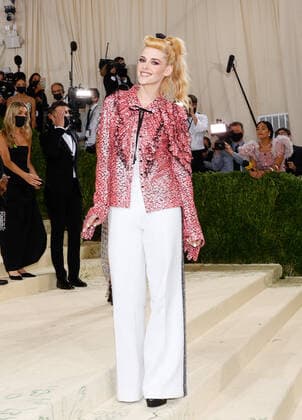 Kristen Stewart arrives for The Met Gala at The Metropolitan Museum of Art celebrating the opening of In America: A Lexicon of Fashion in New York City on Monday, September 13, 2021.  NYP20210913592 JOHNxANGELILLO
