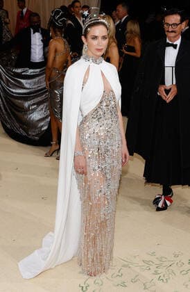 Emily Blunt arrives for The Met Gala at The Metropolitan Museum of Art celebrating the opening of In America: A Lexicon of Fashion in New York City on Monday, September 13, 2021.  NYP20210913571 JOHNxANGELILLO