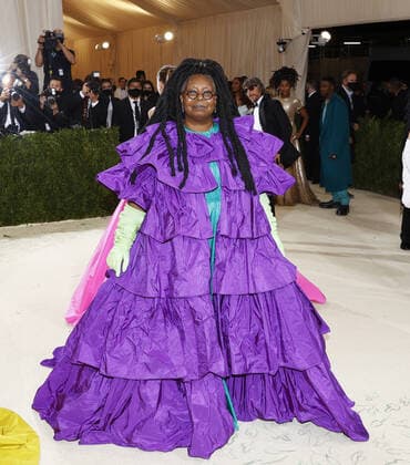 Whoopi Goldberg arrives on the red carpet for The Met Gala at The Metropolitan Museum of Art celebrating the opening of In America: A Lexicon of Fashion in New York City on Monday, September 13, 2021.  NYP20210913368 JOHNxANGELILLO