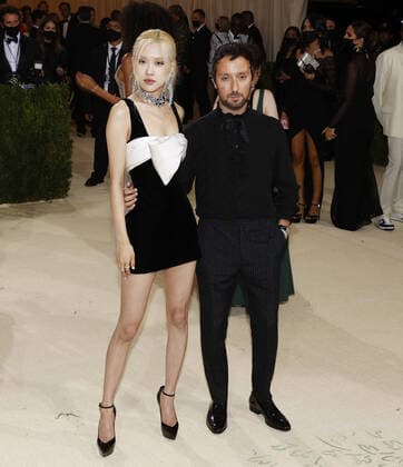 Ros? of Blackpink arrives on the red carpet for The Met Gala at The Metropolitan Museum of Art celebrating the opening of In America: A Lexicon of Fashion in New York City on Monday, September 13, 2021.  NYP20210913344 JOHNxANGELILLO