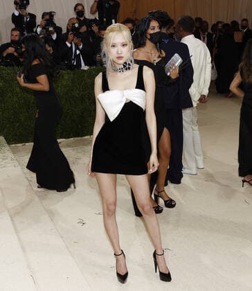 Ros? of Blackpink arrives on the red carpet for The Met Gala at The Metropolitan Museum of Art celebrating the opening of In America: A Lexicon of Fashion in New York City on Monday, September 13, 2021.  NYP20210913345 JOHNxANGELILLO