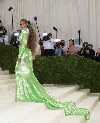 Ciara arrives on the red carpet for The Met Gala at The Metropolitan Museum of Art celebrating the opening of In America: A Lexicon of Fashion in New York City on Monday, September 13, 2021.  NYP20210913349 JOHNxANGELILLO