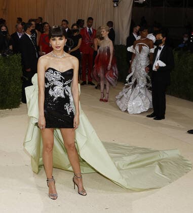 Gemma Chan arrives on the red carpet for The Met Gala at The Metropolitan Museum of Art celebrating the opening of In America: A Lexicon of Fashion in New York City on Monday, September 13, 2021.  NYP20210913355 JOHNxANGELILLO