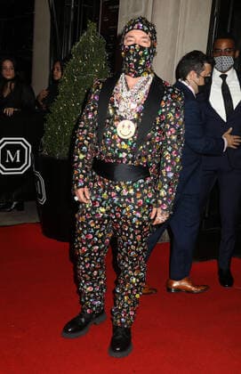 September 13, 2021, New York, New York, USA: Singer J. BALVIN attends the 2021 VIP Met Gala departures held at The Mark Hotel. New York USA - ZUMAk03_ 20210913_zaf_k03_233 Copyright: xNancyxKaszermanx