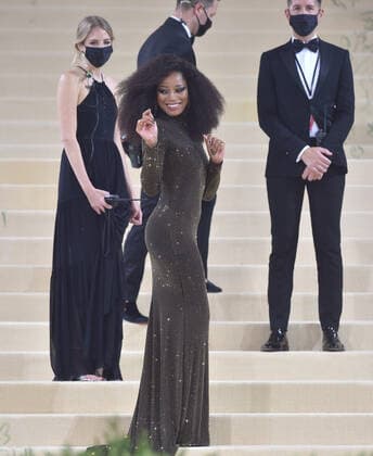 NEW YORK, NEW YORK - SEPTEMBER 13: Keke Palmer at the 2021 Met Gala benefit In America: A Lexicon of Fashion at Metropolitan Museum of Art on September 13, 2021 in New York City. Copyright: xJohnxPalmerx