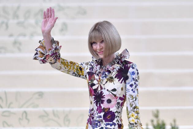 NEW YORK, NEW YORK - SEPTEMBER 13: Anna Wintour at the 2021 Met Gala benefit In America: A Lexicon of Fashion at Metropolitan Museum of Art on September 13, 2021 in New York City. Copyright: xJohnxPalmerx