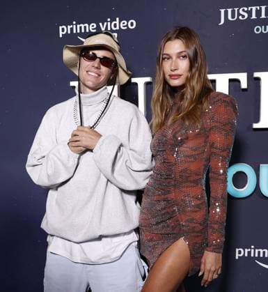 Bilder des Jahres 2021, Entertainment 09 September Entertainment Themen der Woche KW37 Justin Bieber and Hailey Baldwin arrive on the red carpet at the NY special screening event for Amazon Prime s upcoming doc with Justin Bieber titled Justin Bieber: Our World at Edge in New York City on Tuesday, September 14, 2021.  NYP20210914113 JohnxAngelillo