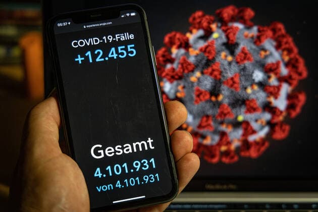 Coronavirus in Germany Covid 19 Dashboard of the Robert Koch Institute 15 09 2021 Robert Koch Institute 7 days Incidence 77.9 7 days Number of cases 64 763 COVID 19 cases 4 101 931 Addition of 12 455 compared to the previous day COVID 19 deaths 92 769 Addition of 83 compared to the previous day