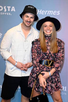 Bilder des Jahres 2021, Entertainment 09 September Entertainment Themen der Woche KW37 Nicolas Puschmann und Lola Weippert bei der Tom Tailor Fashion Show auf der About You Fashion Week im Kraftwerk Berlin. Berlin, 15.09.2021 *** Nicolas Puschmann and Lola Weippert at the Tom Tailor Fashion Show at About You Fashion Week at Kraftwerk Berlin Berlin, 15 09 2021 Foto:xF.xKernx xFuturexImage