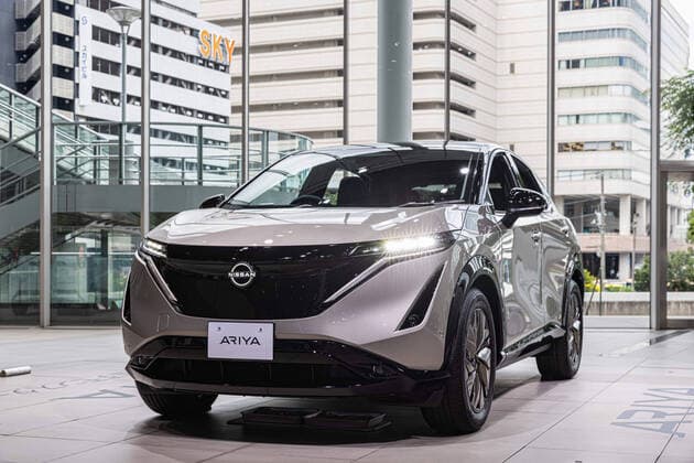 September 15, 2021, Yokohama, Kanagawa, Japan: New Nissan Ariya on display inside Nissan Headquarters Gallery in Yokohama. Yokohama Japan - ZUMAs197 20210915_zaa_s197_041 Copyright: xStanislavxKogikux