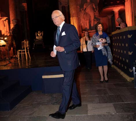 STOCKHOLM 20210915 King Carl Gustaf and Queen Silvia attend a concert arranged by the organistation Music at the Palace at the Royal Palace in Stockholm, Sweden STOCKHOLM SWEDEN x10080x,  Copyright: xFredrikxSandberg TTx SWEDEN ROYAL CONCERT