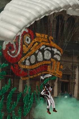 Photograph of the military parade of the 211st Anniversary of the Independence of Mexico, today, in the Zocalo of Mexico City, Mexico 16 September 2021. 211 anniversary of the independence of Mexico !ACHTUNG: NUR REDAKTIONELLE NUTZUNG!  Copyright: xJoséxMéndezx MEX1658 20210916-8d0a9eaea17f339ed783081a79d1ec029f001928