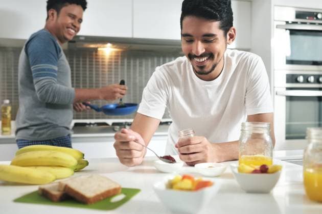 frühstück,partnerschaft,gleichgeschlechtlich,frühstücke,beziehung,beziehungen,partnerschaften *** breakfast,relationship,same-sex,breakfasts,relationships,relationsships jza-hde ,model released, Symbolfoto
