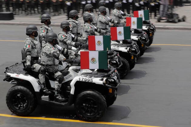 Military Parade On The Occasion Of The 211th Anniversary Of The Independence Of Mexico National Guard ATV brigade during the military parade in Mexico City s Zocalo, on the occasion of the 211th anniversary of Mexico s Independence. Mexico City Mexico vieyra-notitle210916_npAbG  Copyright: xGerardoxVieyrax