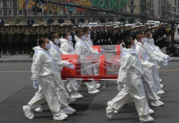 Military Parade Of 211th Anniversary Of Independence Day MEXICO CITY, MEXICO - SEPTEMBER 16, 2021: A Militar of Mexican army takes part during the Military Parade to commemorate the 211th Anniversary of Mexico s Independence Day at Mexico City downtown on September 16, 2021 in Mexico City, Mexico. (Photo by Aidee Martinez Eyepix Group) Copyright: xAideexMartinezx EYEPIXGROUP_AMA_16092021_5037